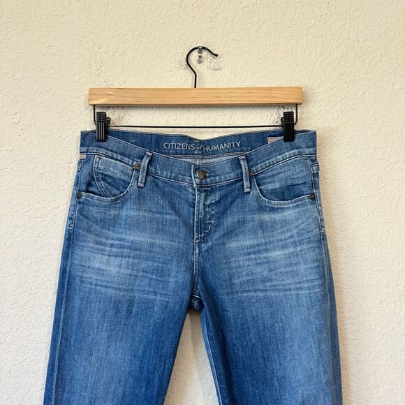 CITIZENS OF HUMANITY Dani Cropped Straight Leg Jeans Low-rise in Blue - Picture 3 of 16